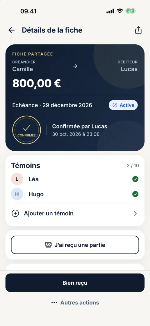 Aperçu de l’appli